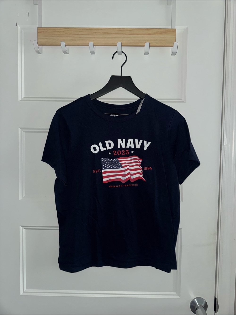 Old Navy Navy Blue Graphic Tee with White Print